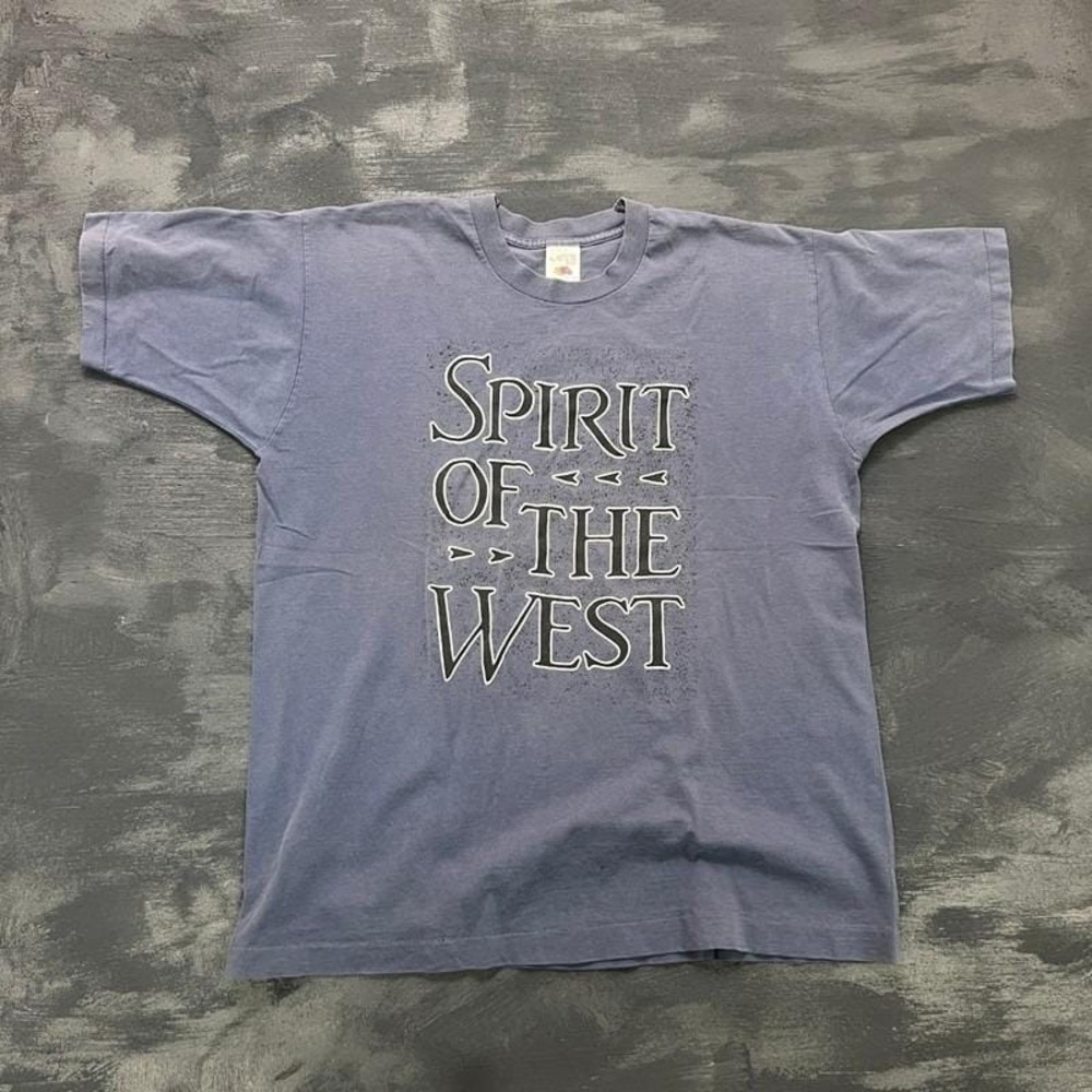 Vintage Spirit Of The West Shirt Mens XL Blue 1990s Two Headed